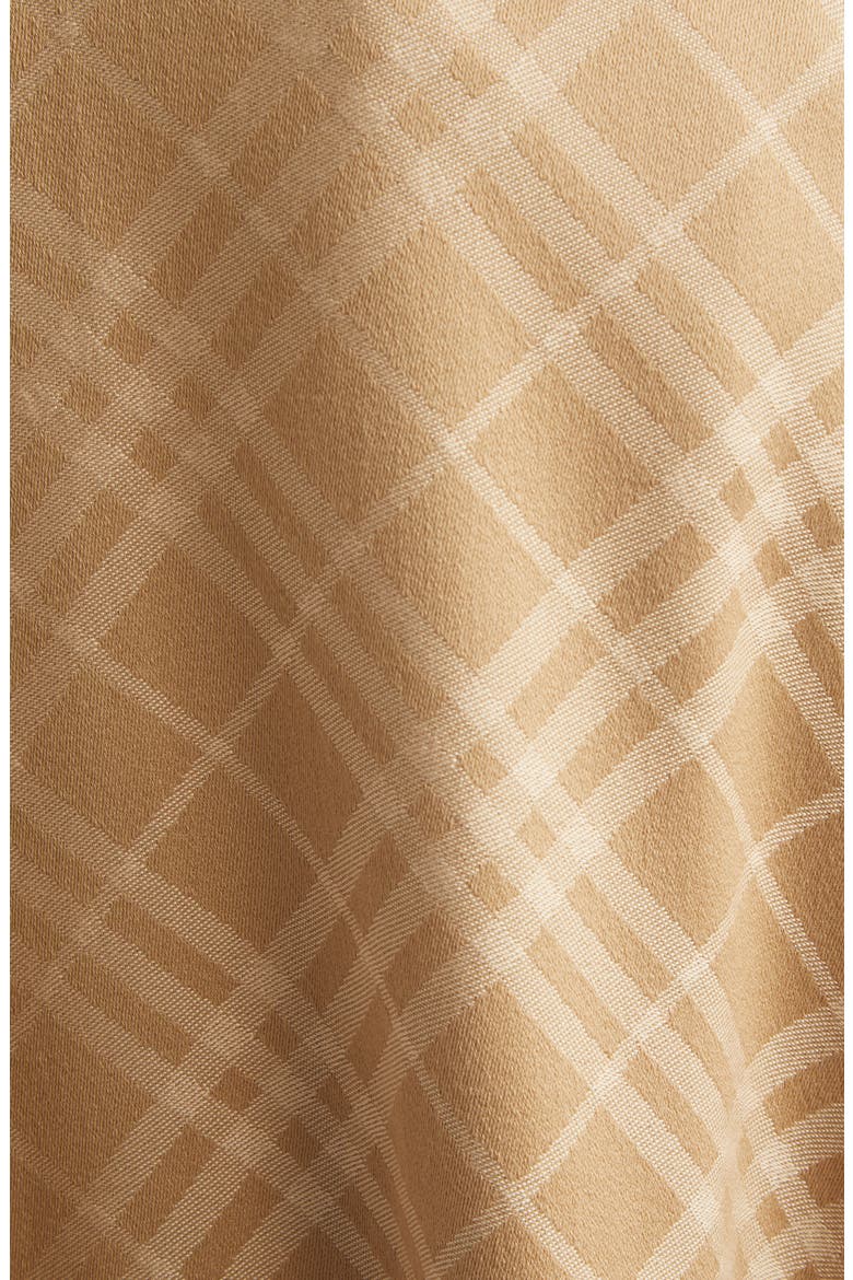 EKD & Check Jacquard Wool & Cashmere Cape, Alternate, color, FINCH BEIGE