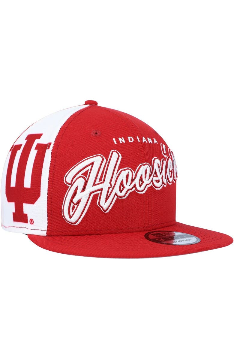 New Era Men's New Era Crimson Indiana Hoosiers Outright 9FIFTY Snapback Hat, Main, color,