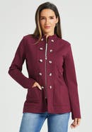 Betabrand Military Zip Jacket Stretch Ponte