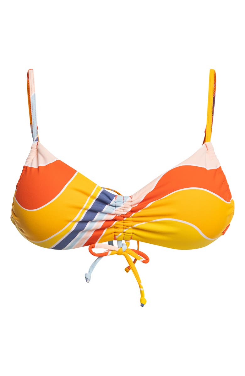 Roxy Palm Cruz Cinched Tie Bikini Top, Alternate, color, 