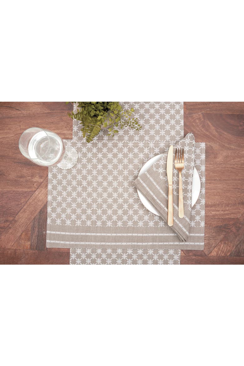 Markle Jacquard Clay Table Runner 13" x 72", Alternate, color, Brown