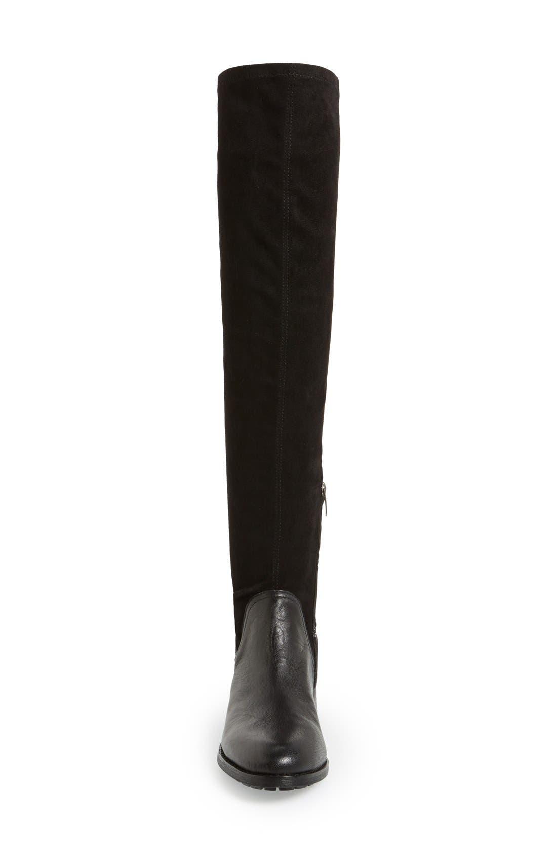 'Remi' Over the Knee Boot, Alternate, color, BLACK LEATHER