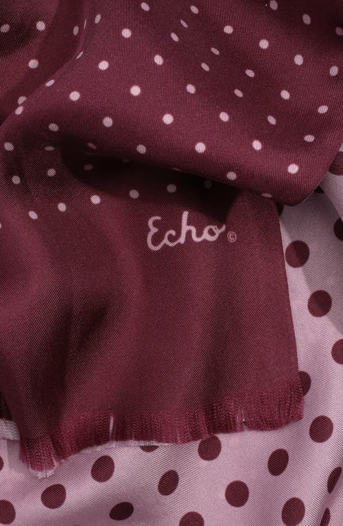 Echo Tubular Dot Scarf In Burgundy