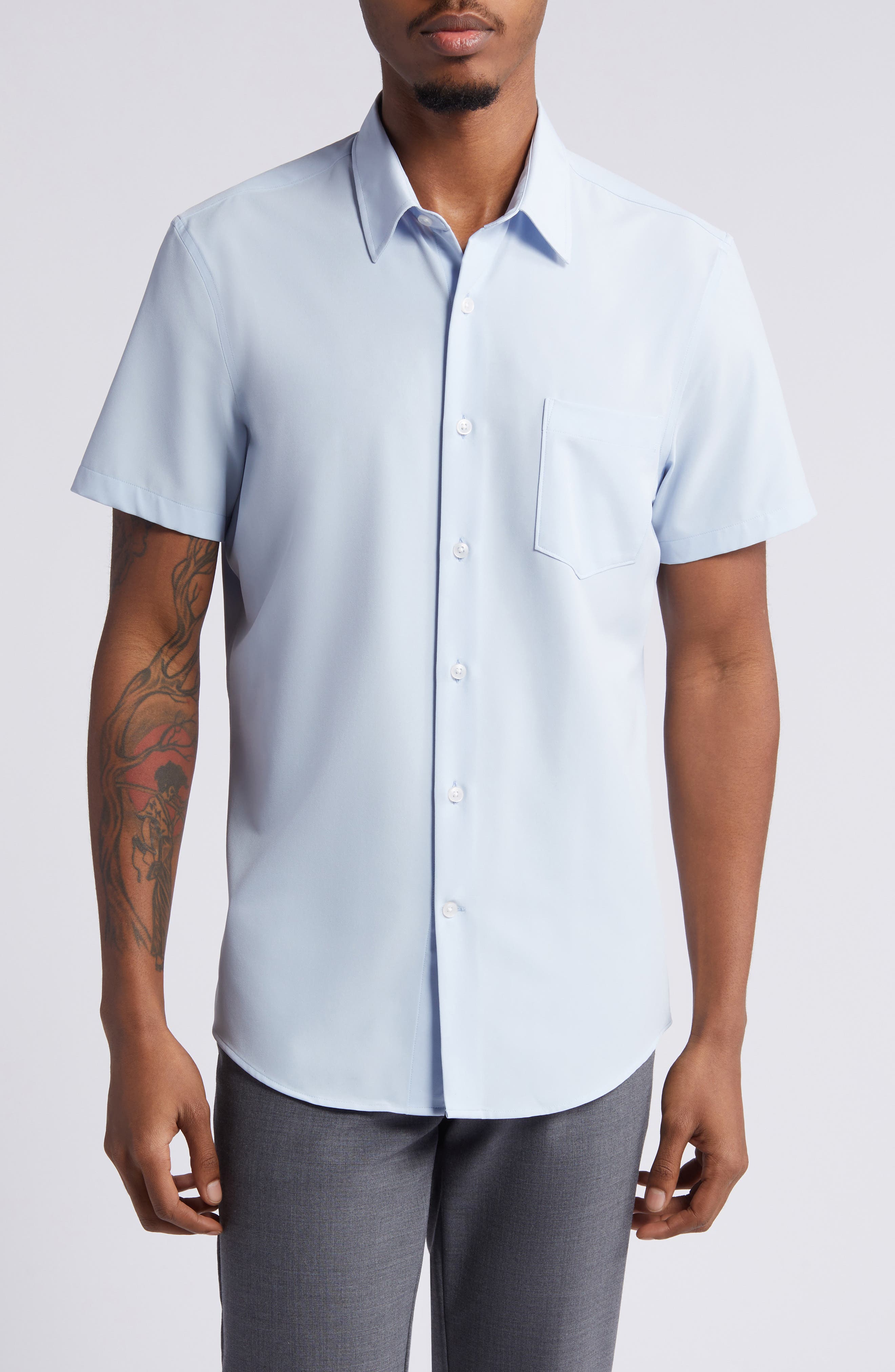 Nordstrom Trim Fit Short Sleeve Button-Up Shirt
