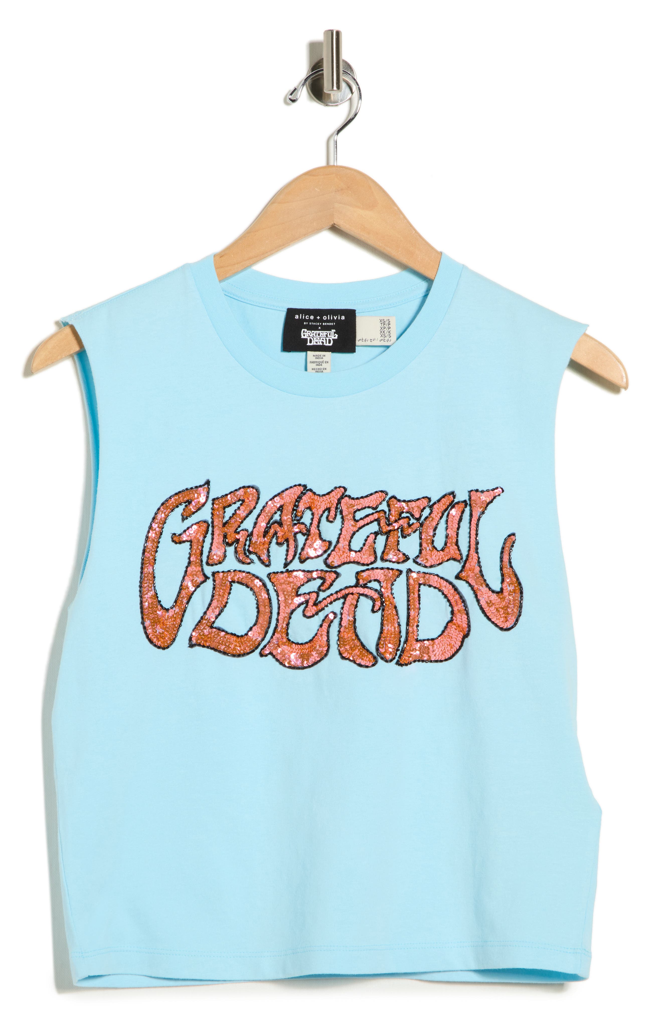 Alice + Olivia Micah Embellished Muscle Tank