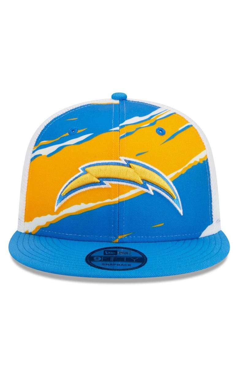 New Era Men's New Era Powder Blue Los Angeles Chargers Tear Trucker 9FIFTY Snapback Hat, Alternate, color, Powder Blue