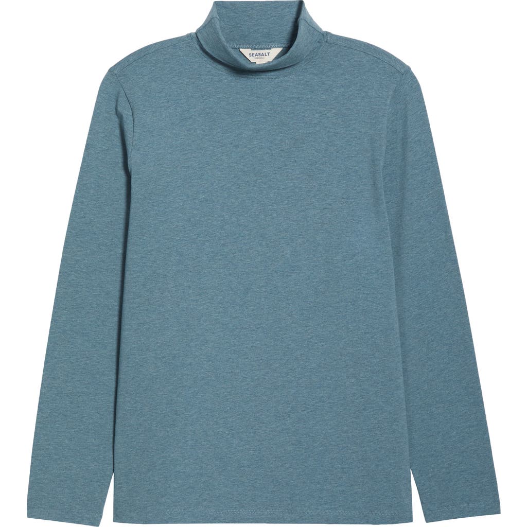 Seasalt Cornwall Landing Turtleneck Stretch Organic Cotton Top In Animal Print