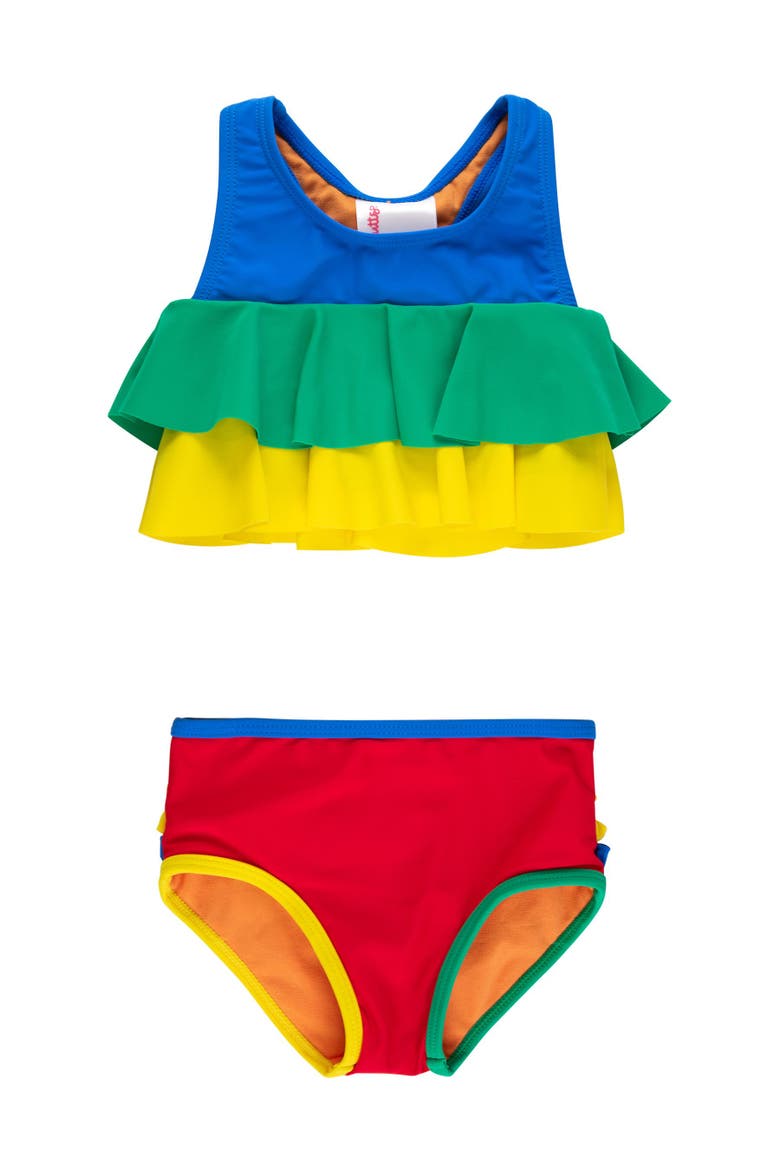 Girls Flounce Bikini, Main, color, Primary Color Block