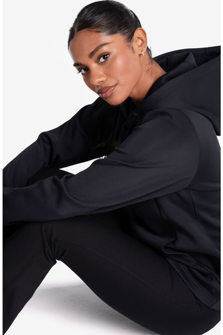 Spacer Tunic Hoodie, Alternate, color, BLACK BEAUTY