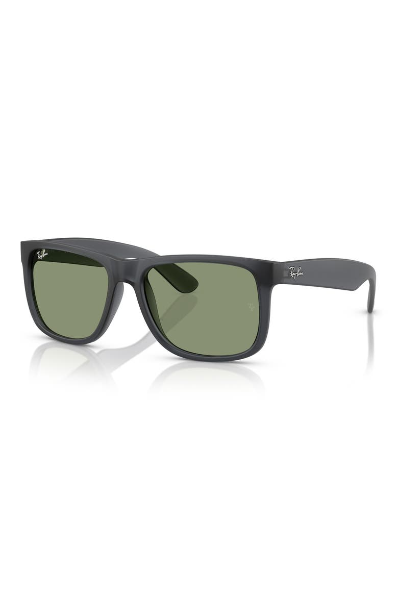 Justin 51mm Square Sunglasses, Alternate, color, OPAL GREY / GREEN