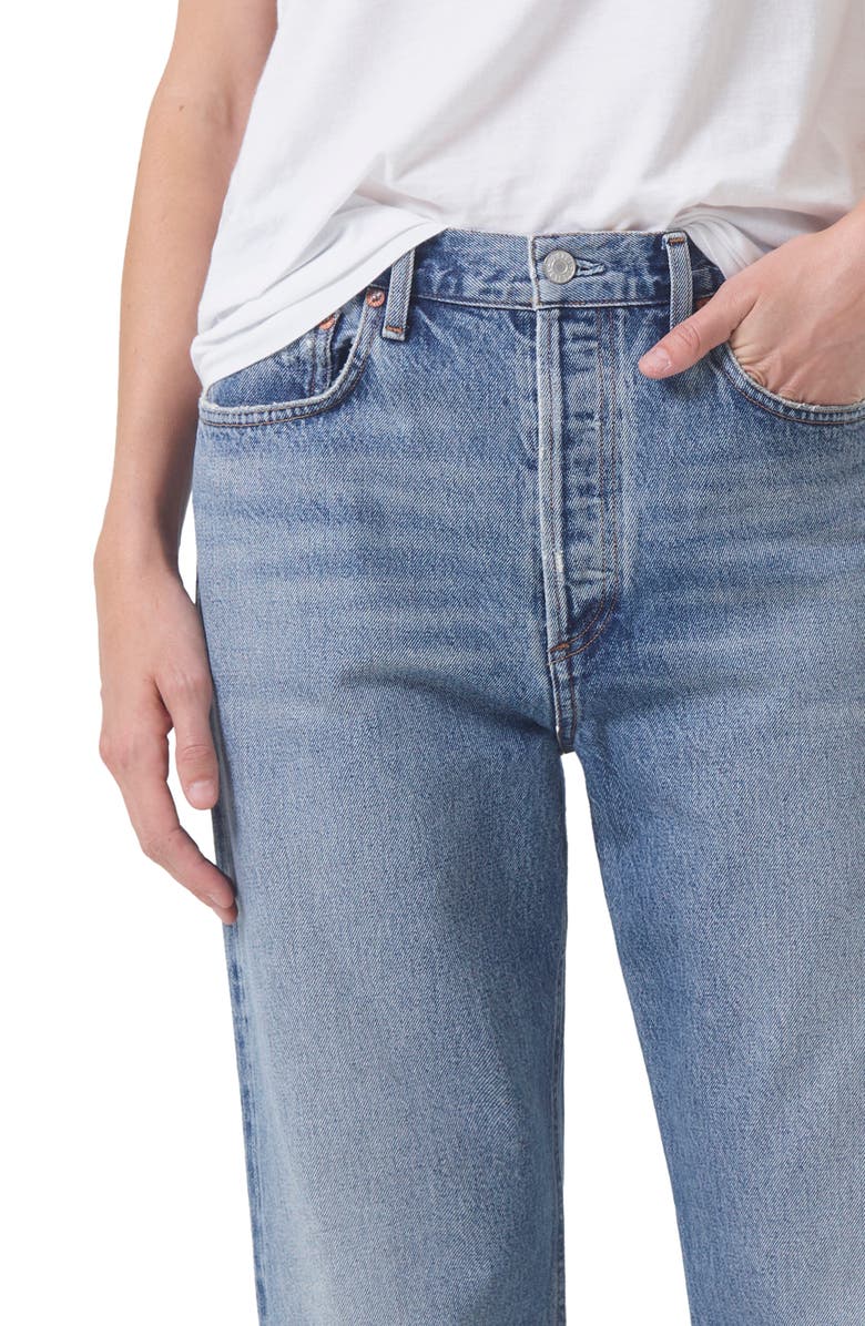 AGOLDE Fran High Waist Wide Straight Leg Jeans, Alternate, color,