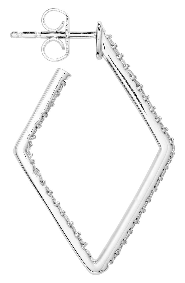 Roberto Coin Inside Out Diamond Square Hoop Earrings, Alternate, color,