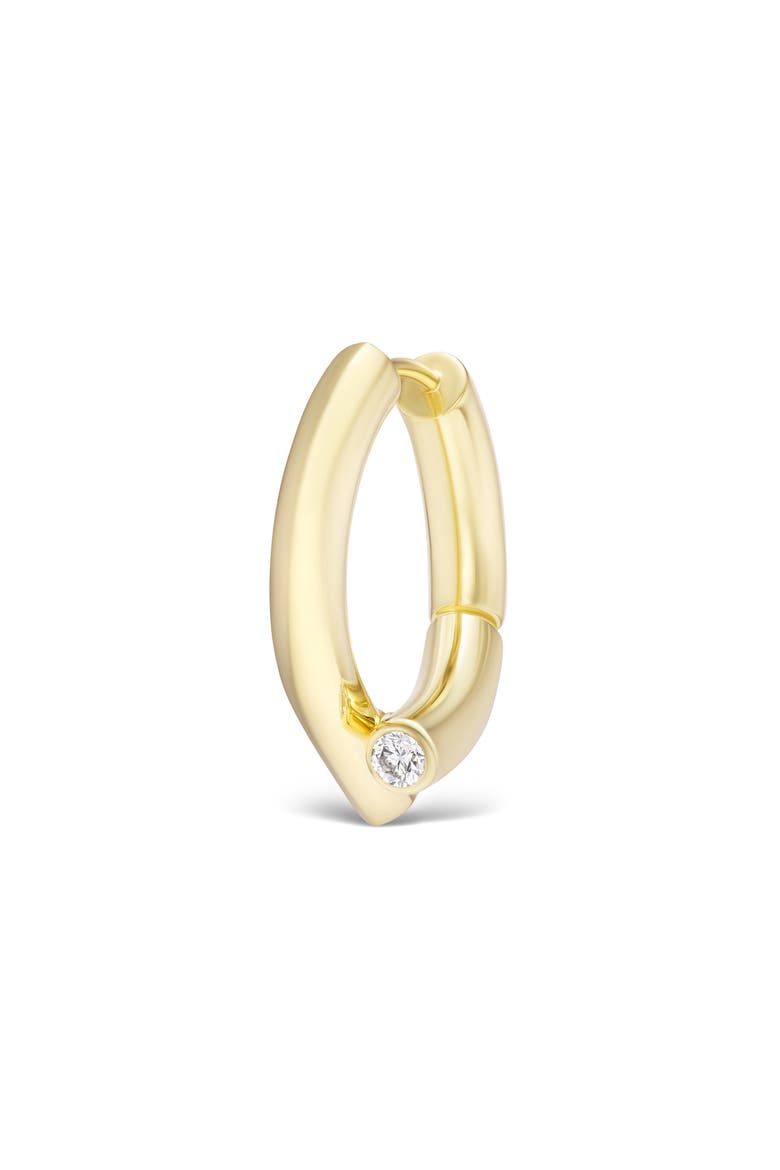 Oera Diamond Bezel Bypass Hoop Earrings, Main, color, YELLOW GOLD