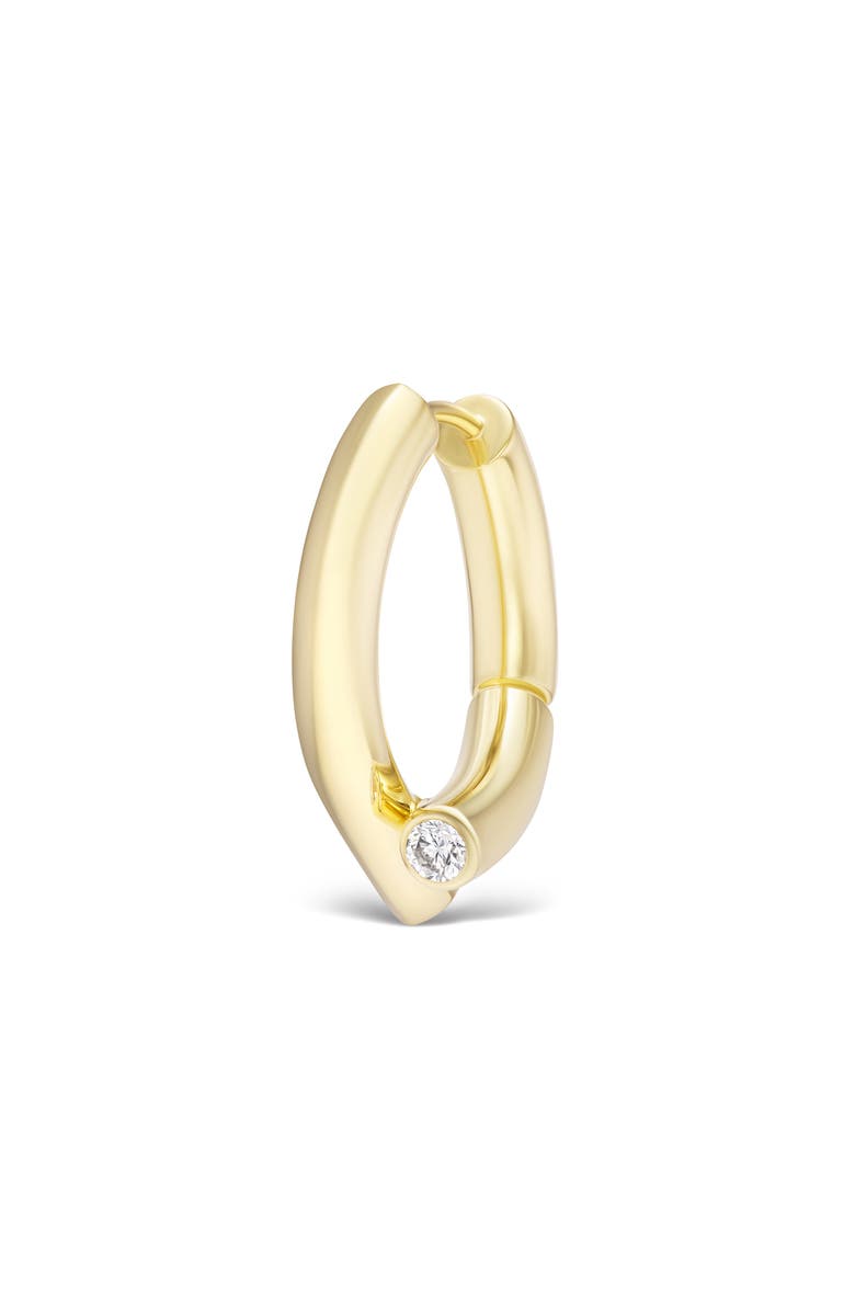 TABAYER Oera Diamond Bezel Bypass Hoop Earrings, Main, color, Yellow Gold