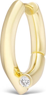 TABAYER Oera Diamond Bezel Bypass Hoop Earrings