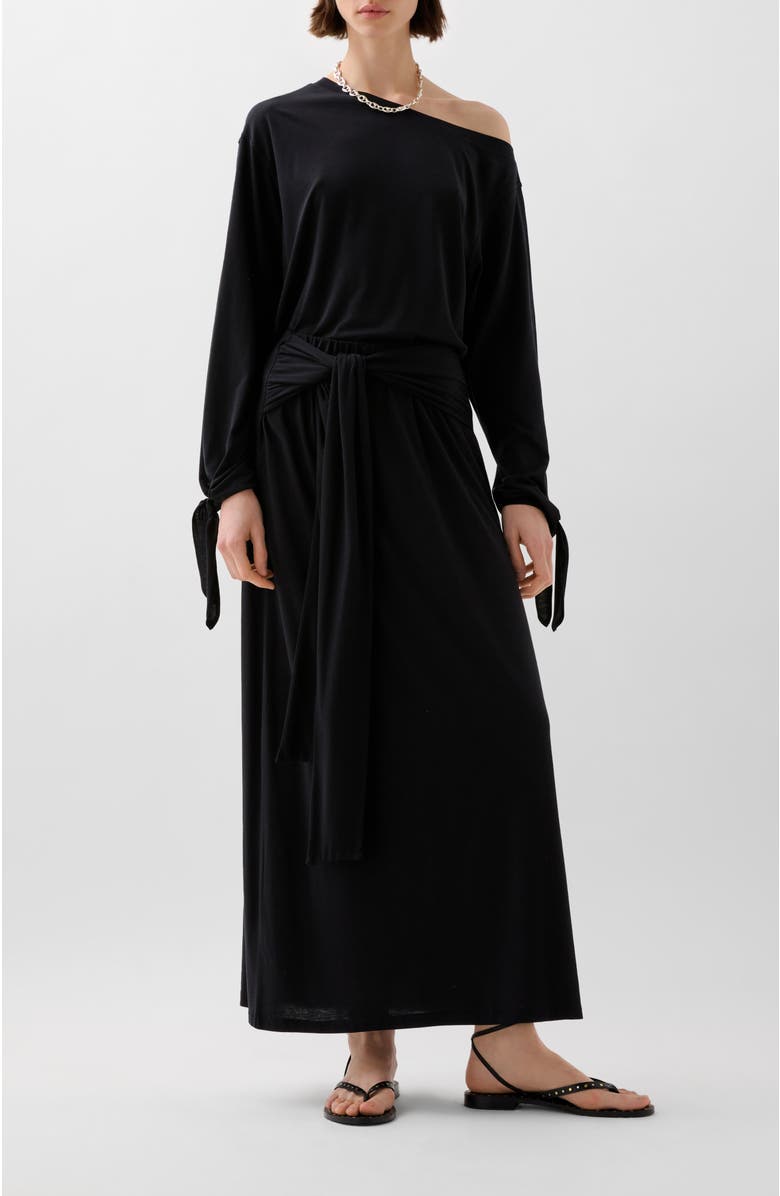 Scalpers Ic Knot Skirt, Alternate, color, Black