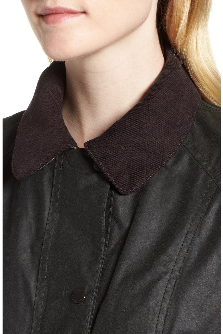 Beadnell Waxed Cotton Jacket, Alternate, color, OLIVE