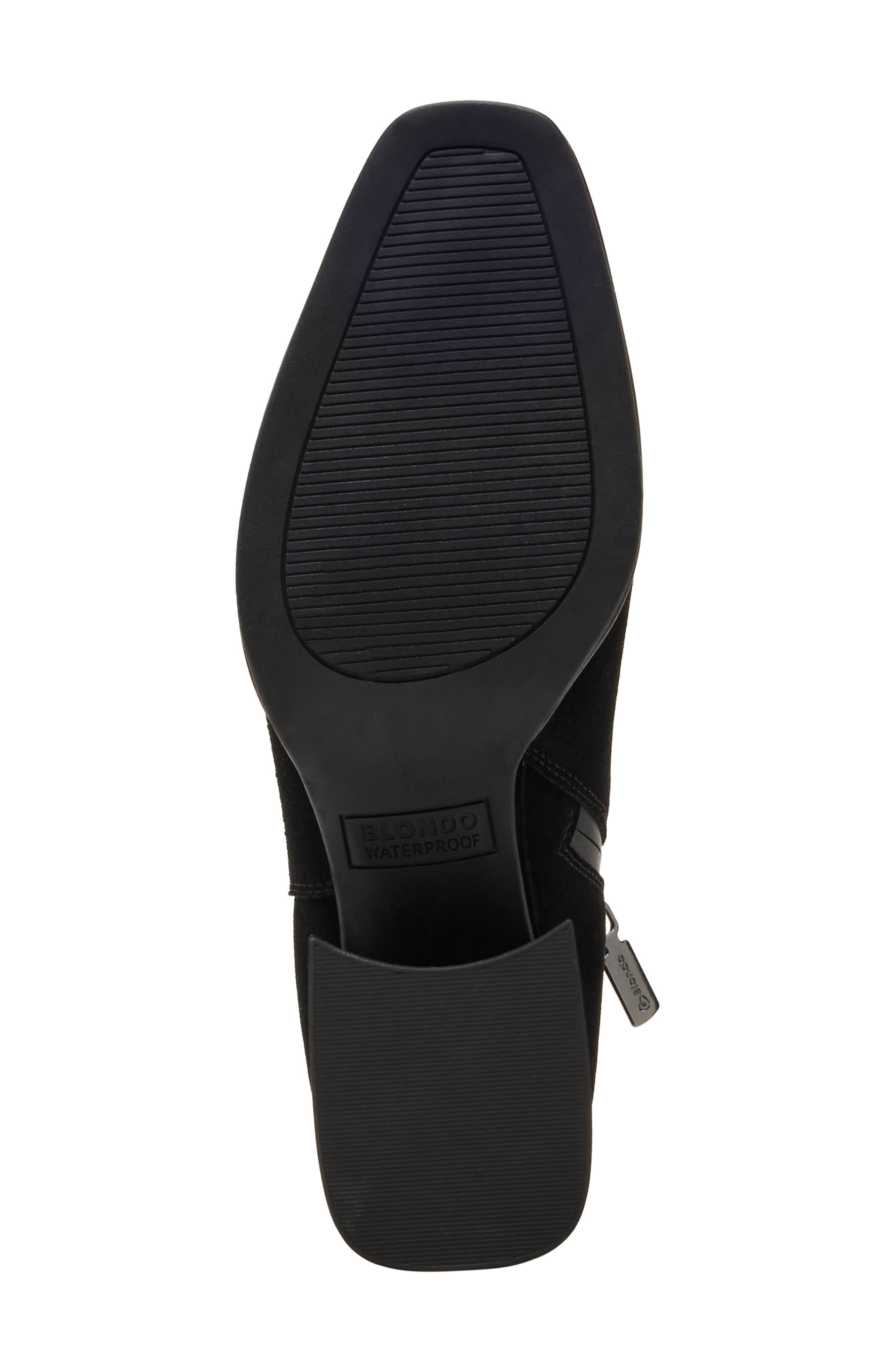 Blondo Mckinzie Waterproof Block Heel Chelsea Boot, Alternate, color, Black Suede