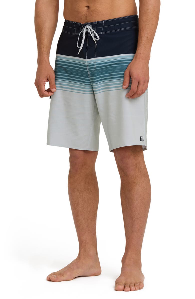 Billabong All Day Stripe Board Shorts, Alternate, color, Wisp Blue