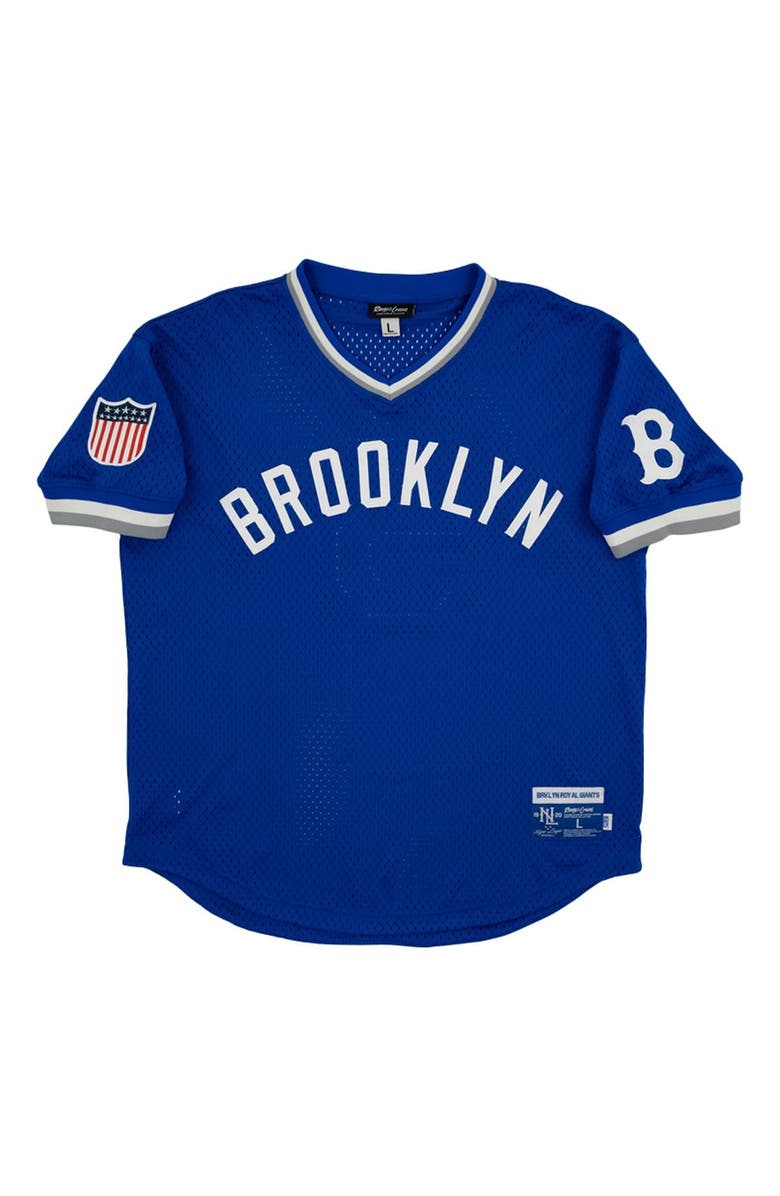 RINGS & CRWNS Men's Rings & Crwns #5 Royal Brooklyn Royal Giants Mesh Replica V-Neck Jersey, Alternate, color, Royal