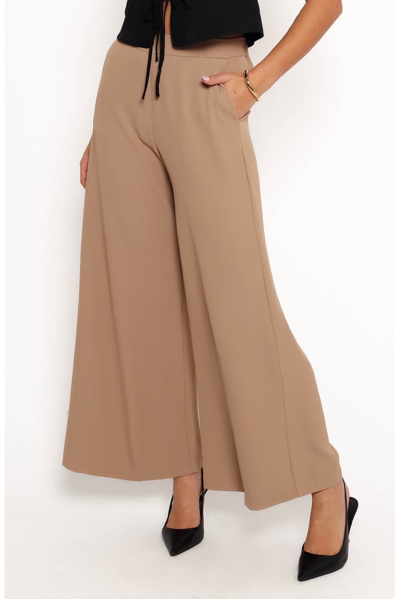 Laila Wide Leg Crop Pants, Alternate, color, TAUPE