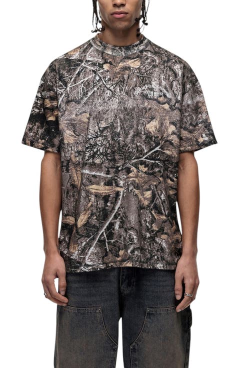 Woodland Camo Print T-Shirt