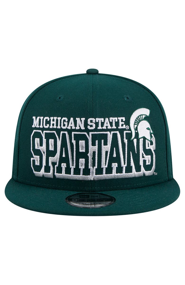 New Era Men's New Era Green Michigan State Spartans Game Day 9FIFTY Snapback Hat, Alternate, color, 