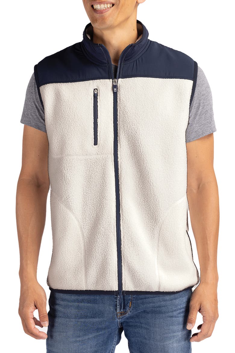 Cascade Fleece Vest, Main, color, SHELL/ NAVY BLUE