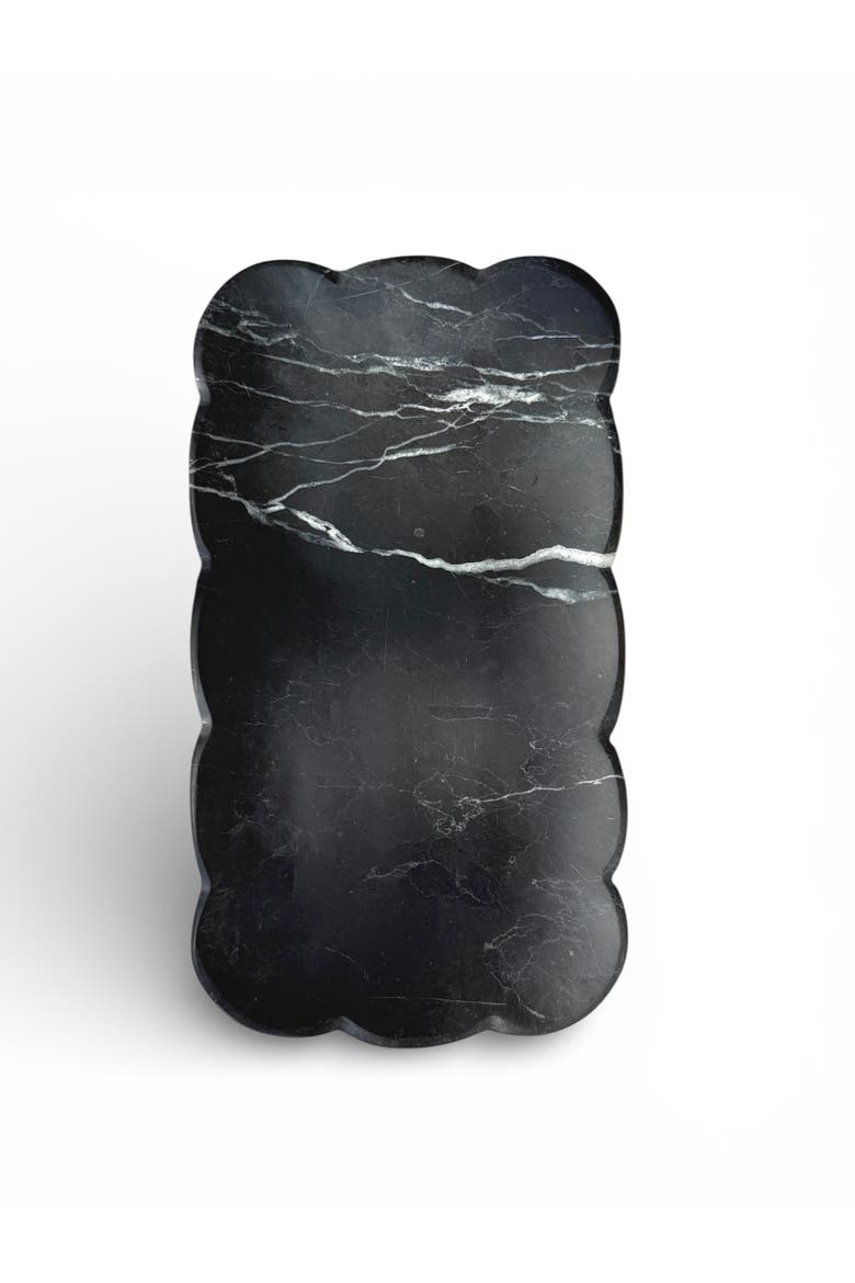 Josaphine Marble Tray, Main, color, Black