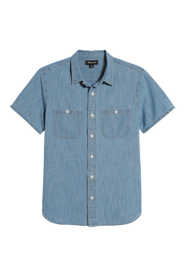 Slim Fit Chambray Sport Shirt, Alternate, color, TIMSONS
