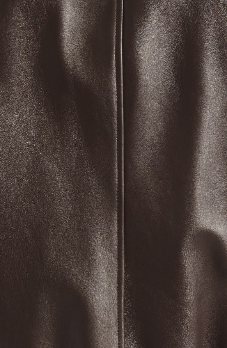 Dolce&Gabbana Plongé Leather Bomber Jacket, Alternate, color, M1213 Marrone