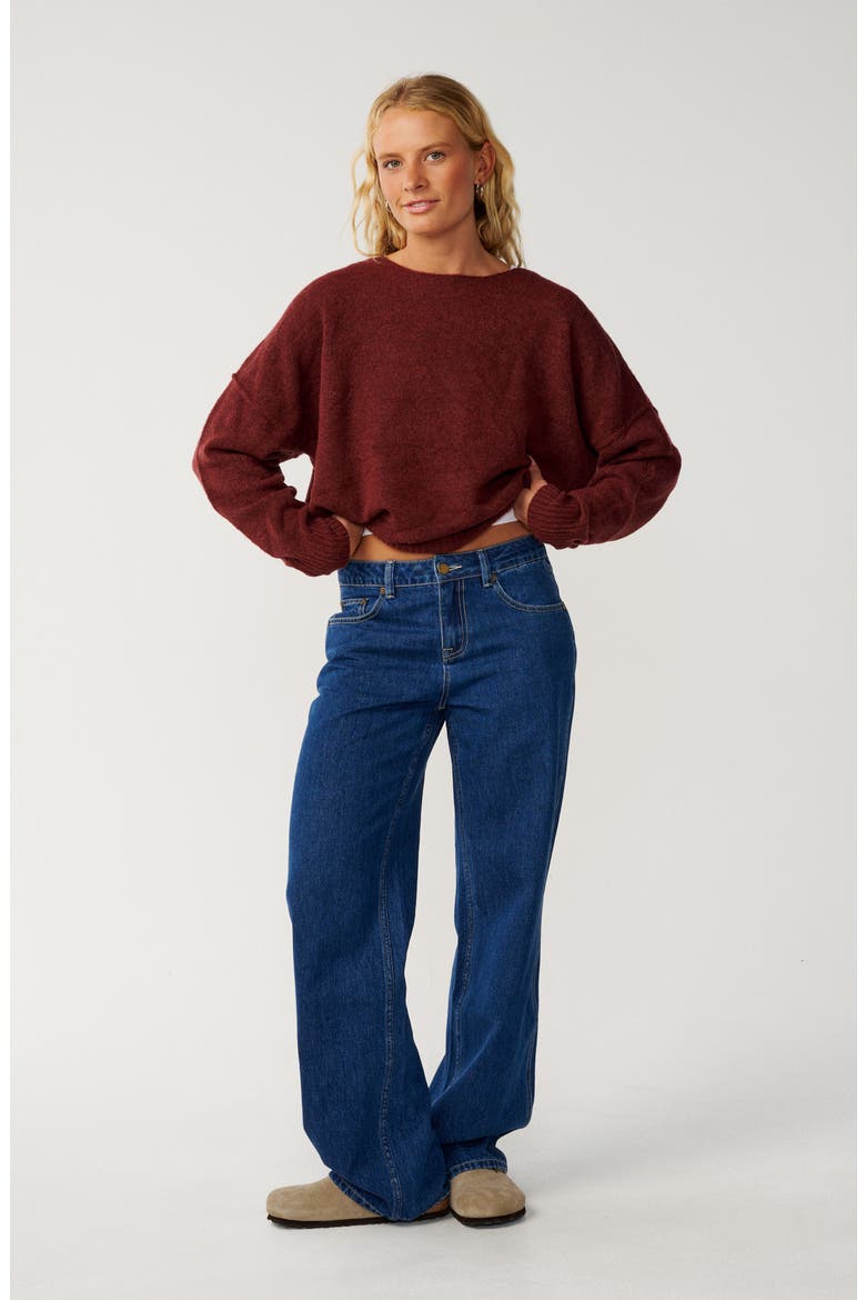 Emily Crewneck Sweater, Alternate, color, DARK PLUM