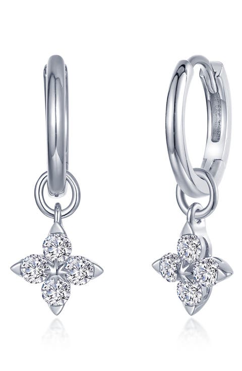 Trillium Simulated Diamond Dangle Earrings