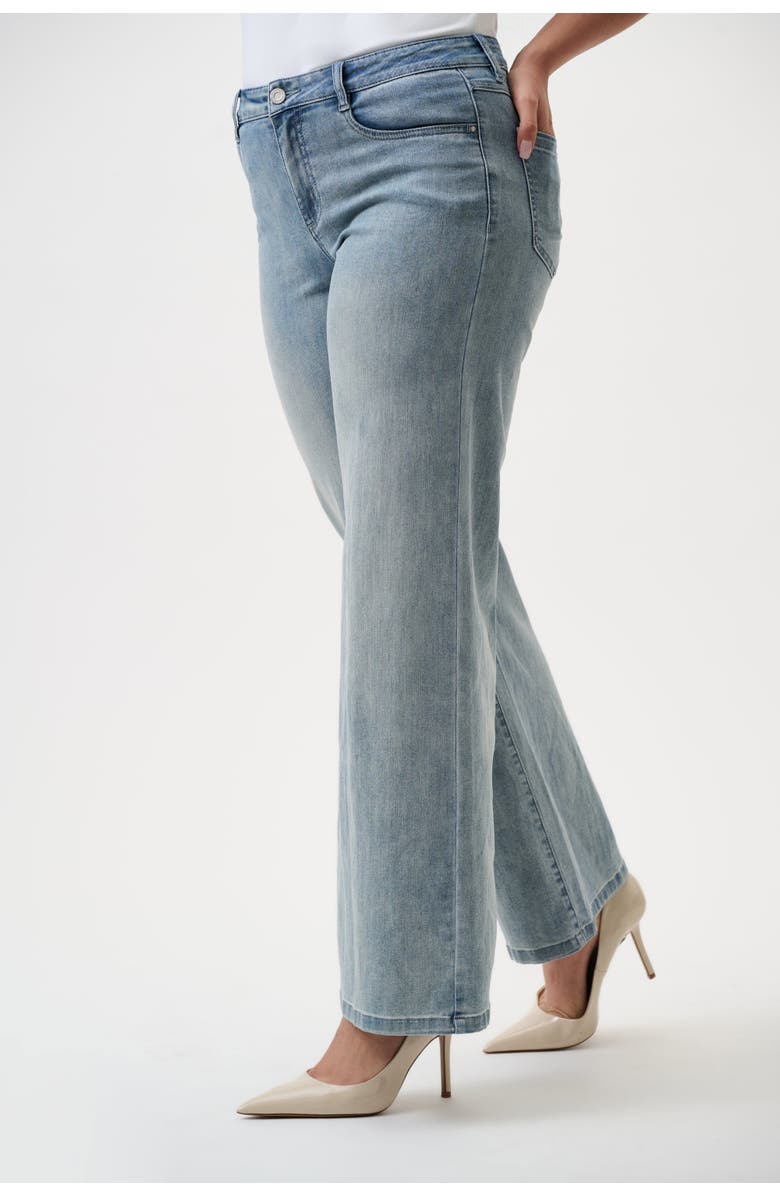 Joseph Ribkoff Goldie | Classic Wide-Leg Stretch Jeans, Alternate, color, Light Blue Denim