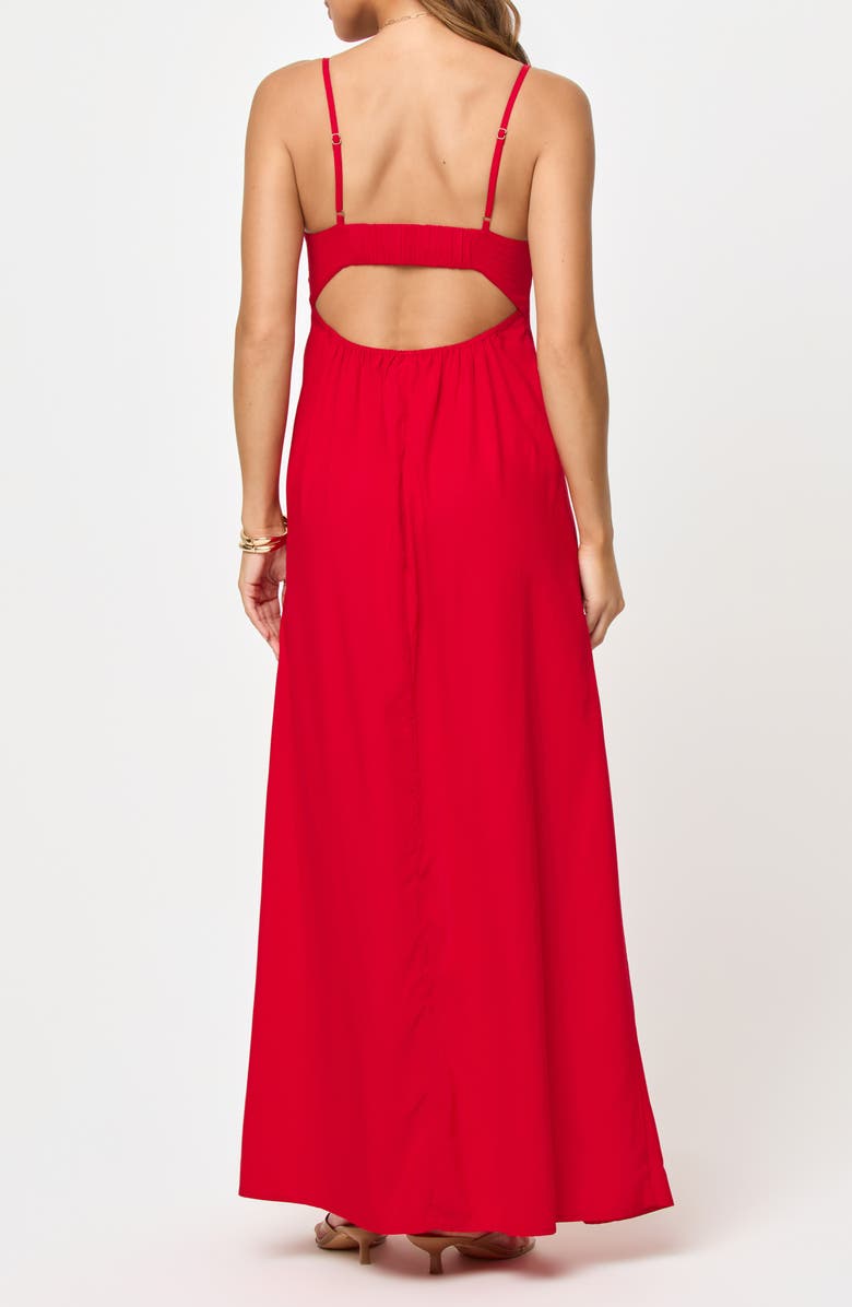 LSPACE Chara Maxi Cover-Up Dress, Alternate, color, Lipstick Red