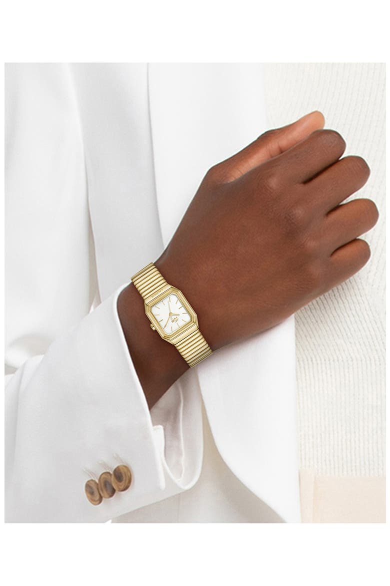 Rene Bracelet Watch, 23mm x 30.8mm, Alternate, color, GOLD