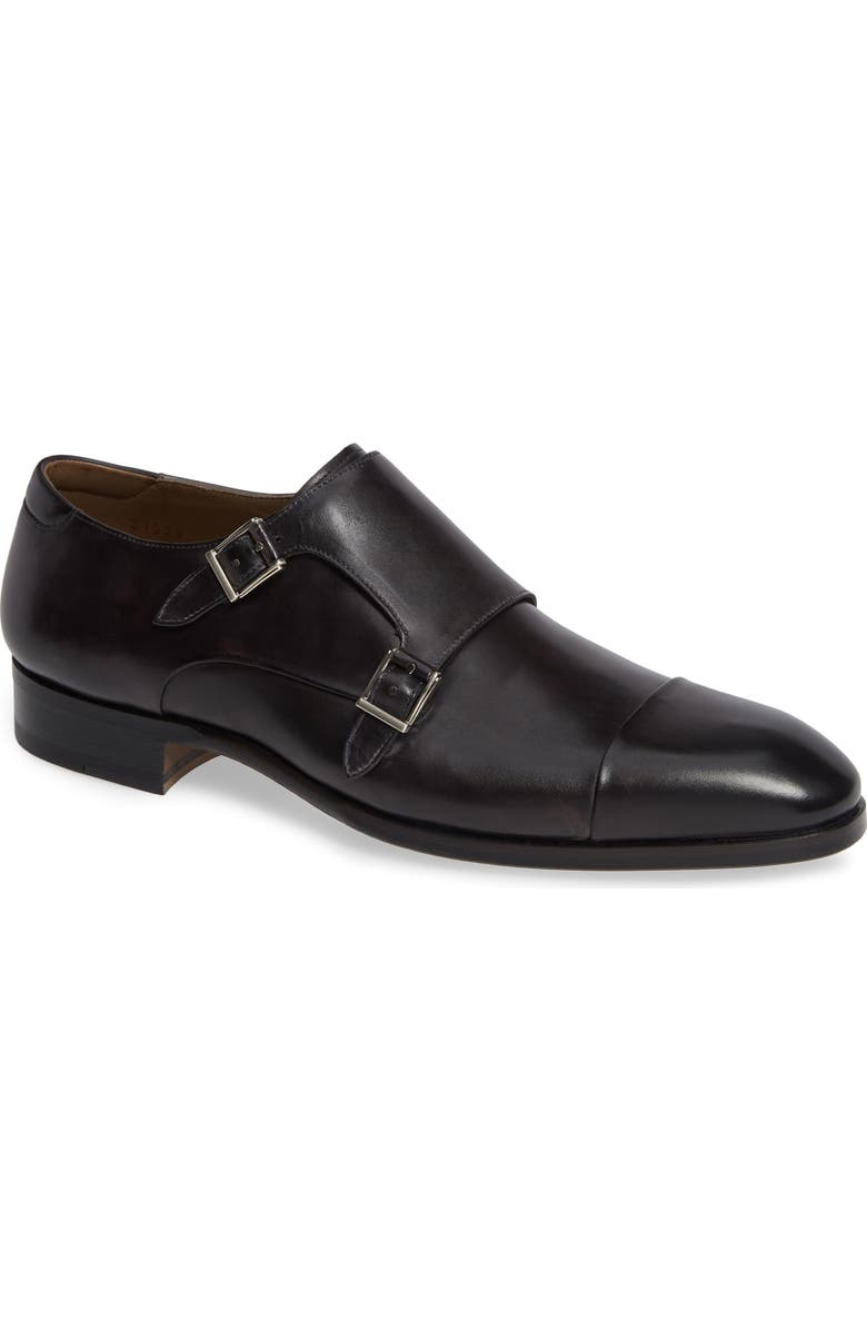 Magnanni Riva Double Monk Strap Shoe, Main, color,