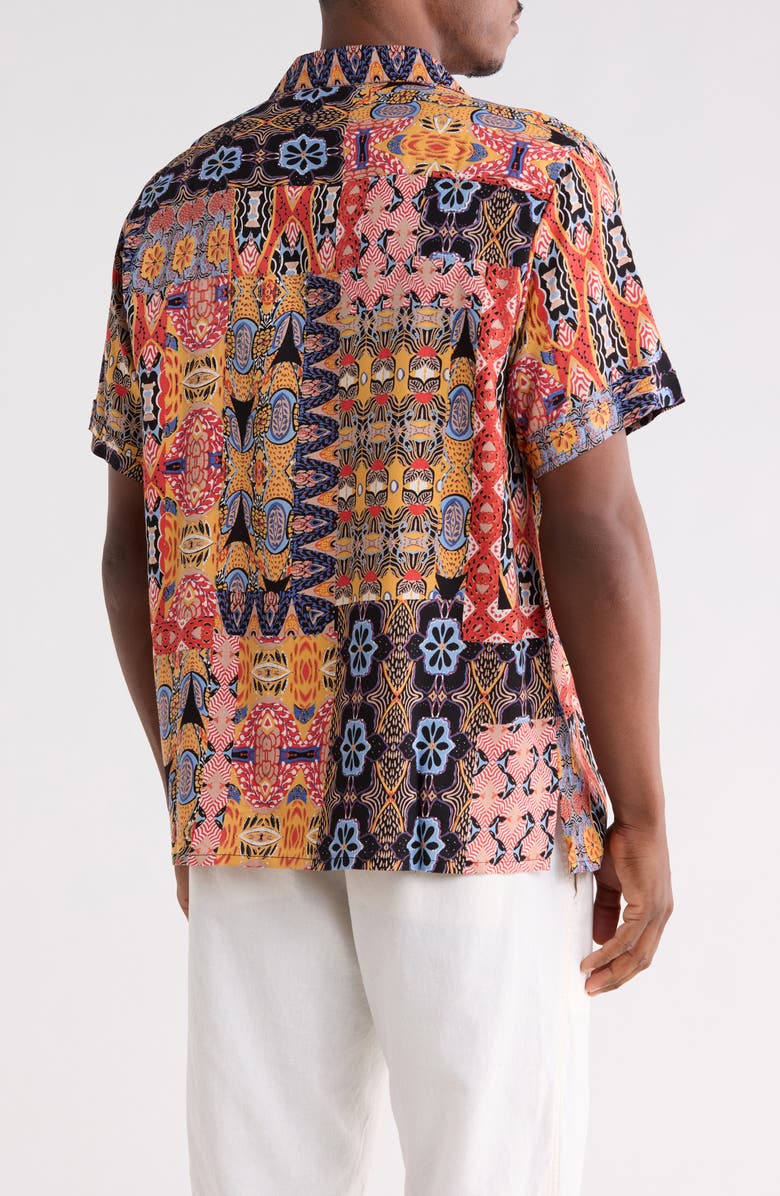 Raga Man Ati Print Camp Shirt, Alternate, color,