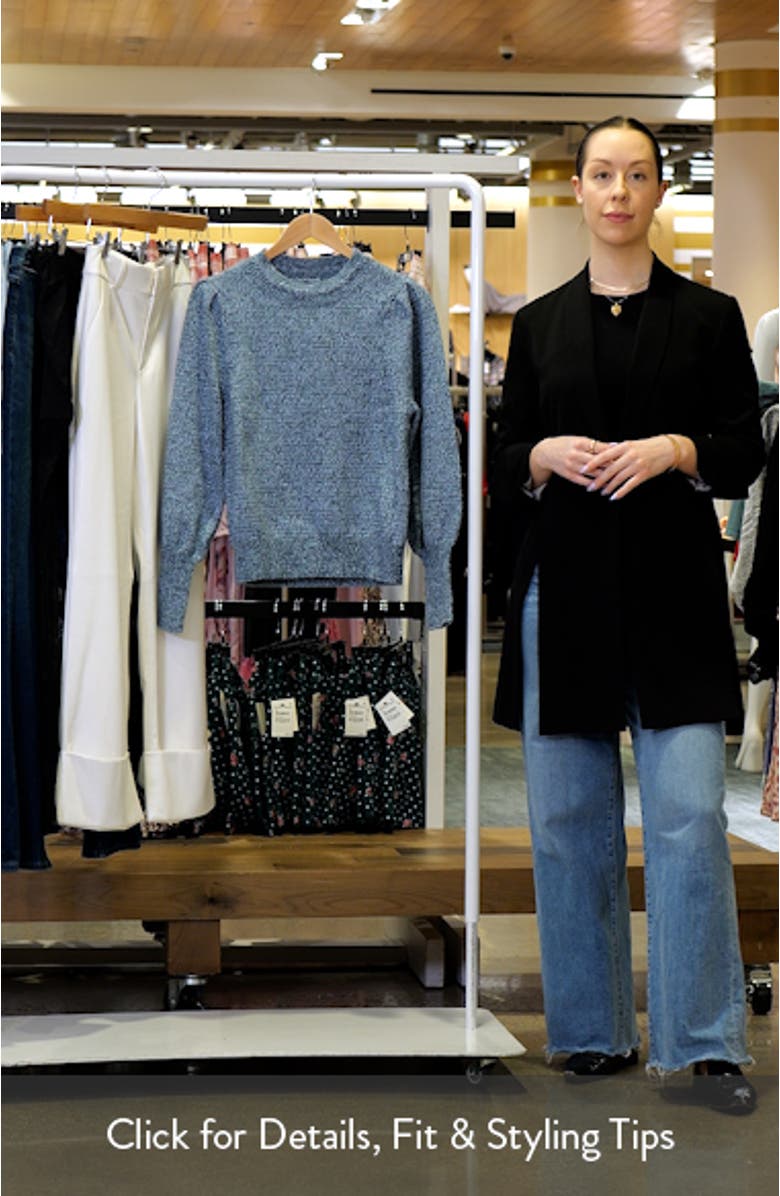 Marl Balloon Sleeve Crewneck Sweater, sales video thumbnail