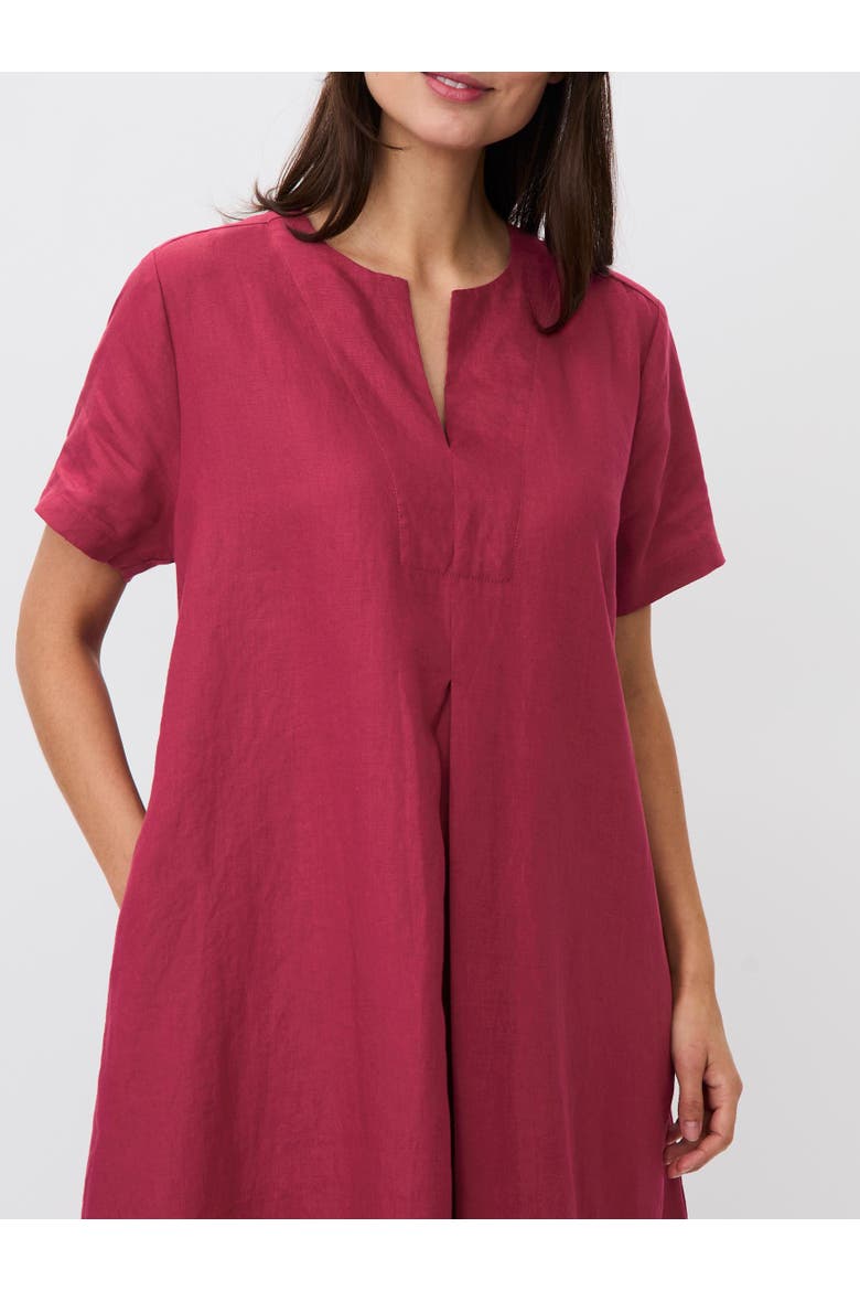 Manipani Linen Tunic Dress, Alternate, color, Beet Red