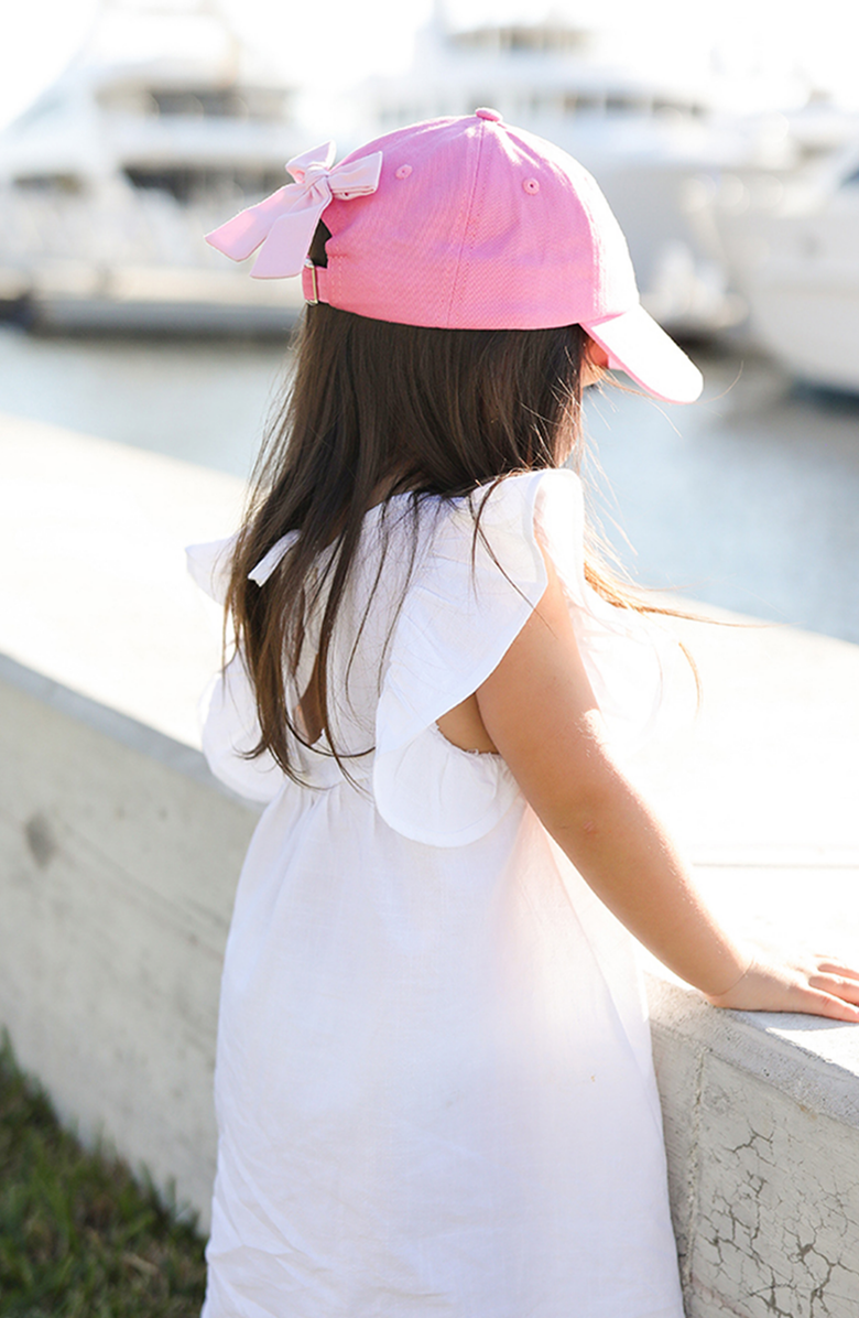 Bits & Bows Princess Crown Twill Bow Baseball Hat, Alternate, color, Magenta