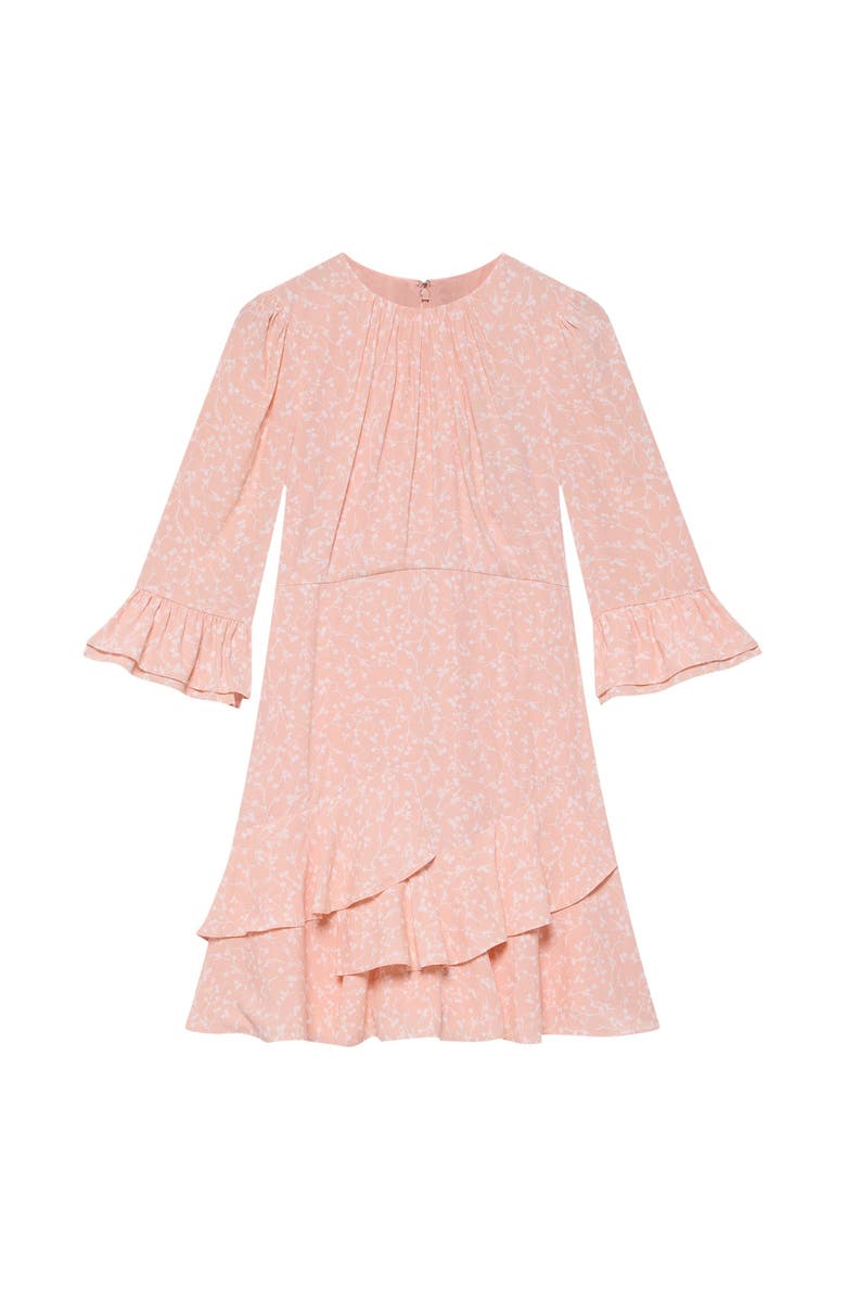MINT VELVET Floral Print Ruffle Mini Dress, Alternate, color, Pink