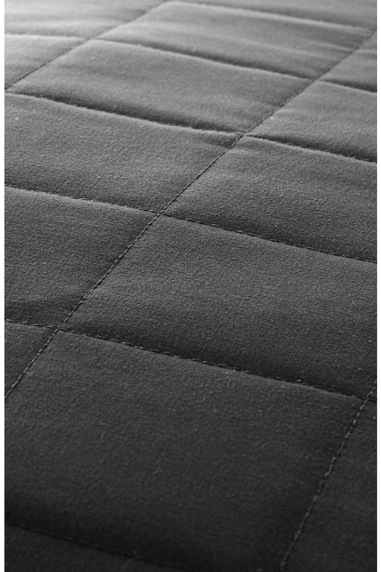 HOME SPUN Premium Ultra Soft Square Pattern Quilted Coverlet Set, Alternate, color, GRAY