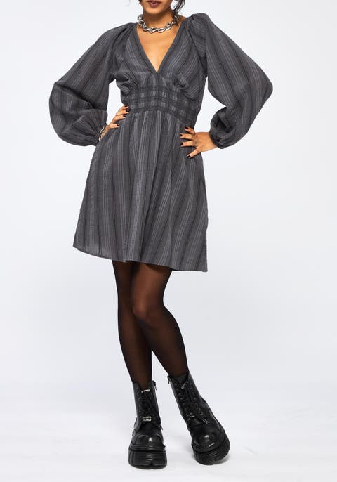Grove Cotton Blend Smock Mini Dress