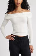 BP. Rib Off the Shoulder Top