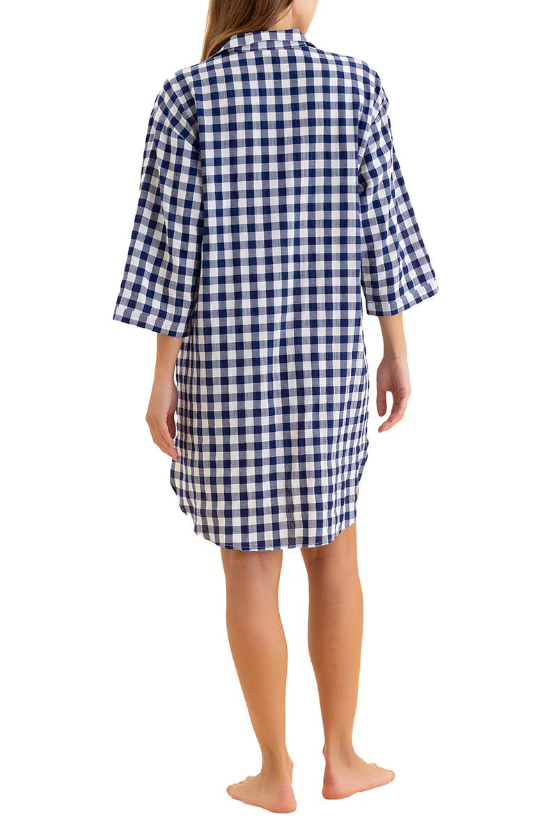 Papinelle Gingham Seersucker Nightshirt, Alternate, color, 