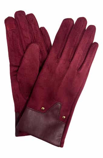 MARCUS ADLER Studded Faux Suede Gloves