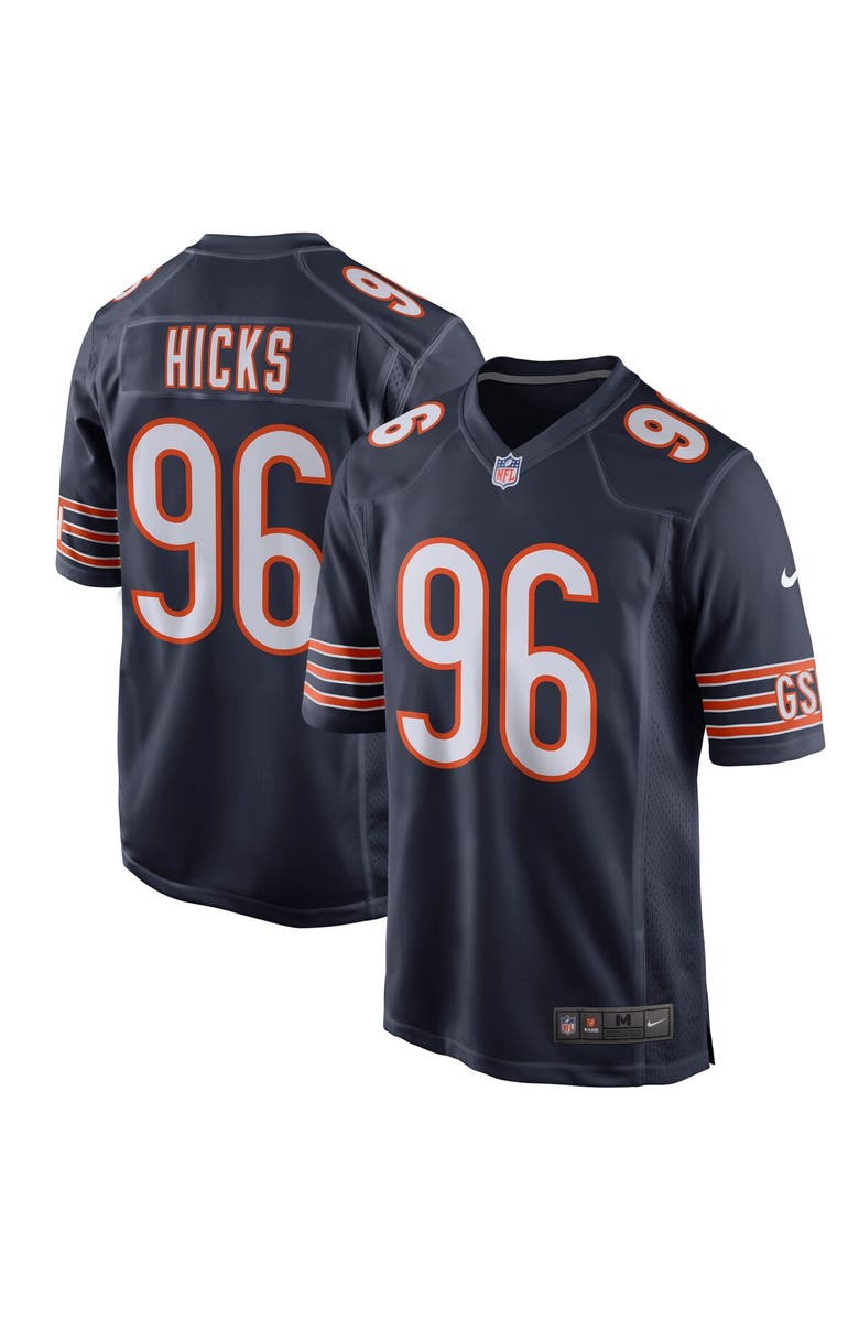 Nike Men's Nike Akiem Hicks Navy Chicago Bears Player Game Jersey, Main, color, 