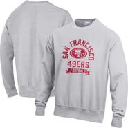 Champion Men's Champion Heather Gray San Francisco 49ers Reverse Weave Fleece Pullover Sweatshirt