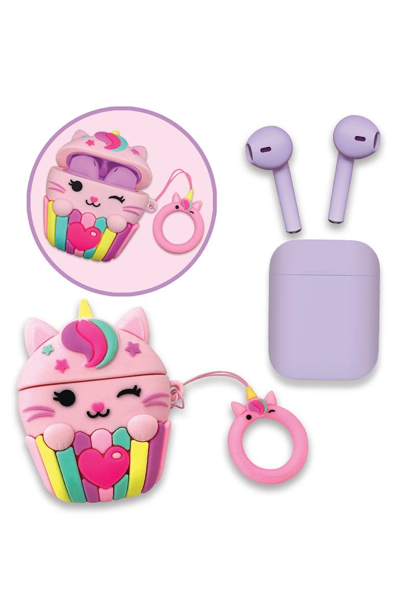 HOT FOCUS Love Beats Caticorn Wireless Earbuds, Main, color, 